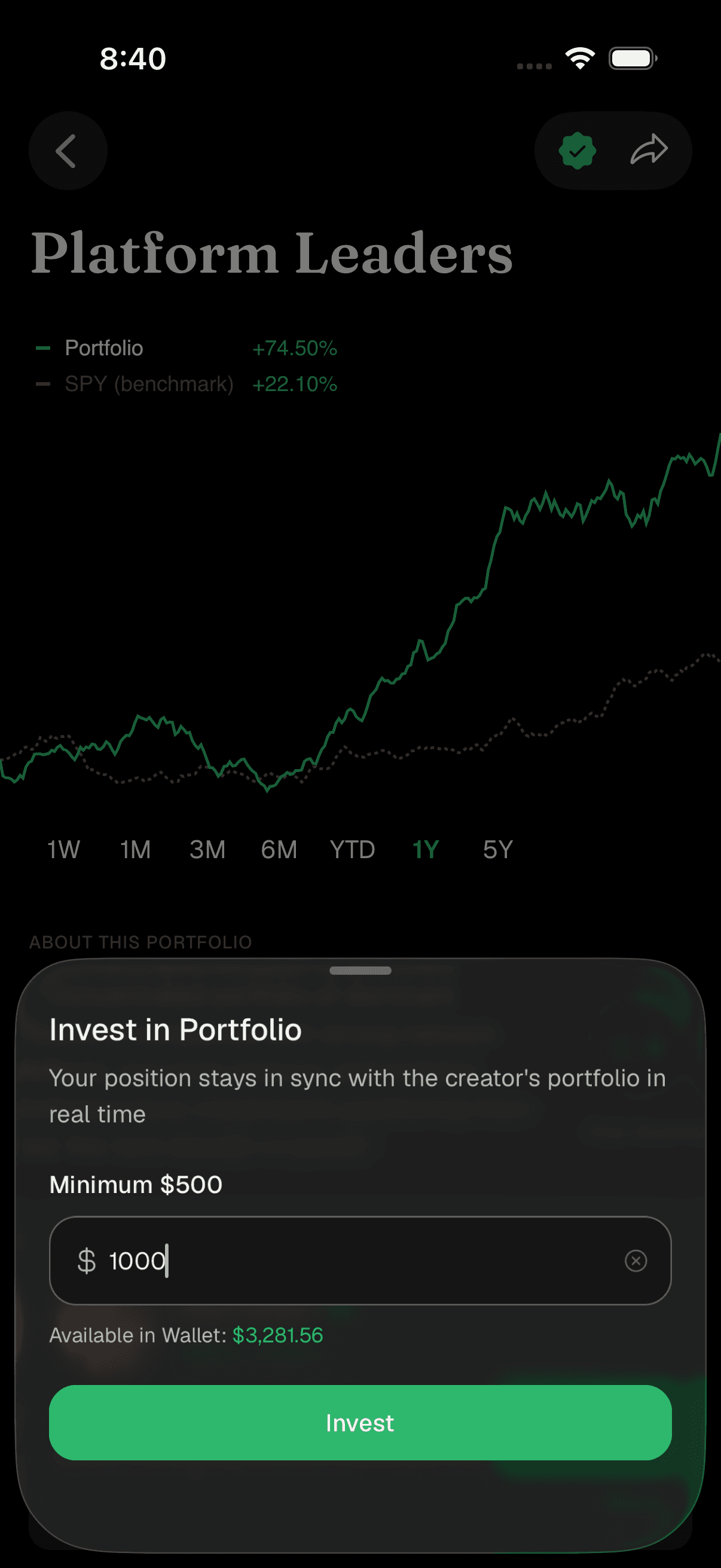 Enter your investment amount
